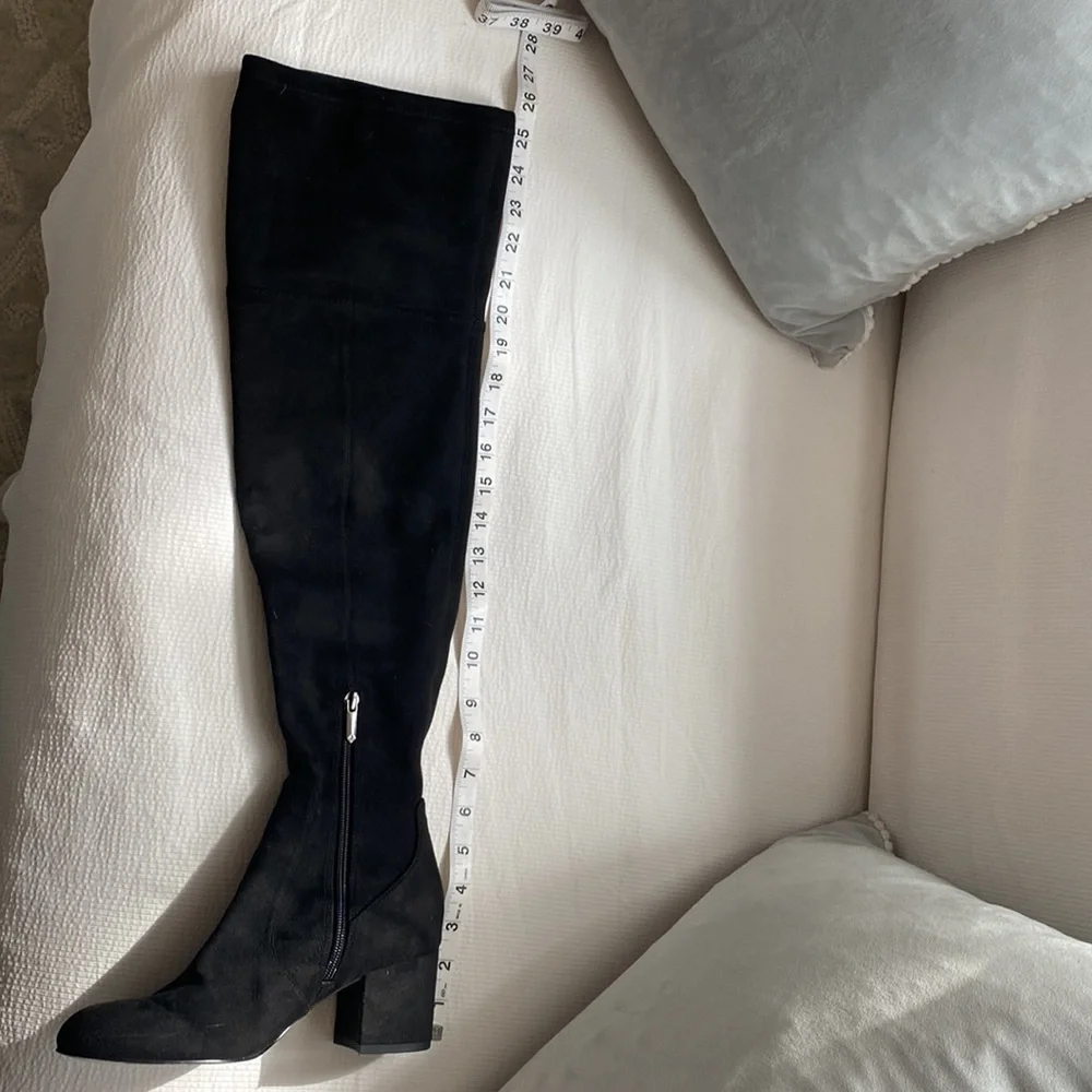 Sam Edelman Varona Black Suede over the knee boots, size: 6.5